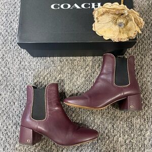 Coach Torri Boots 8.5 Burgundy/Wine